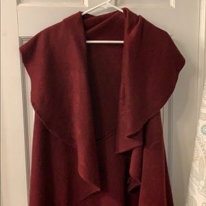 Cranberry shawl vest